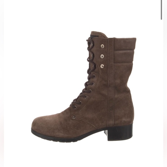 Prada Sport Suede Combat Boot - Picture 1 of 4